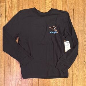 Wrangler Long Live Cowboys Black Long Sleeve Shirt